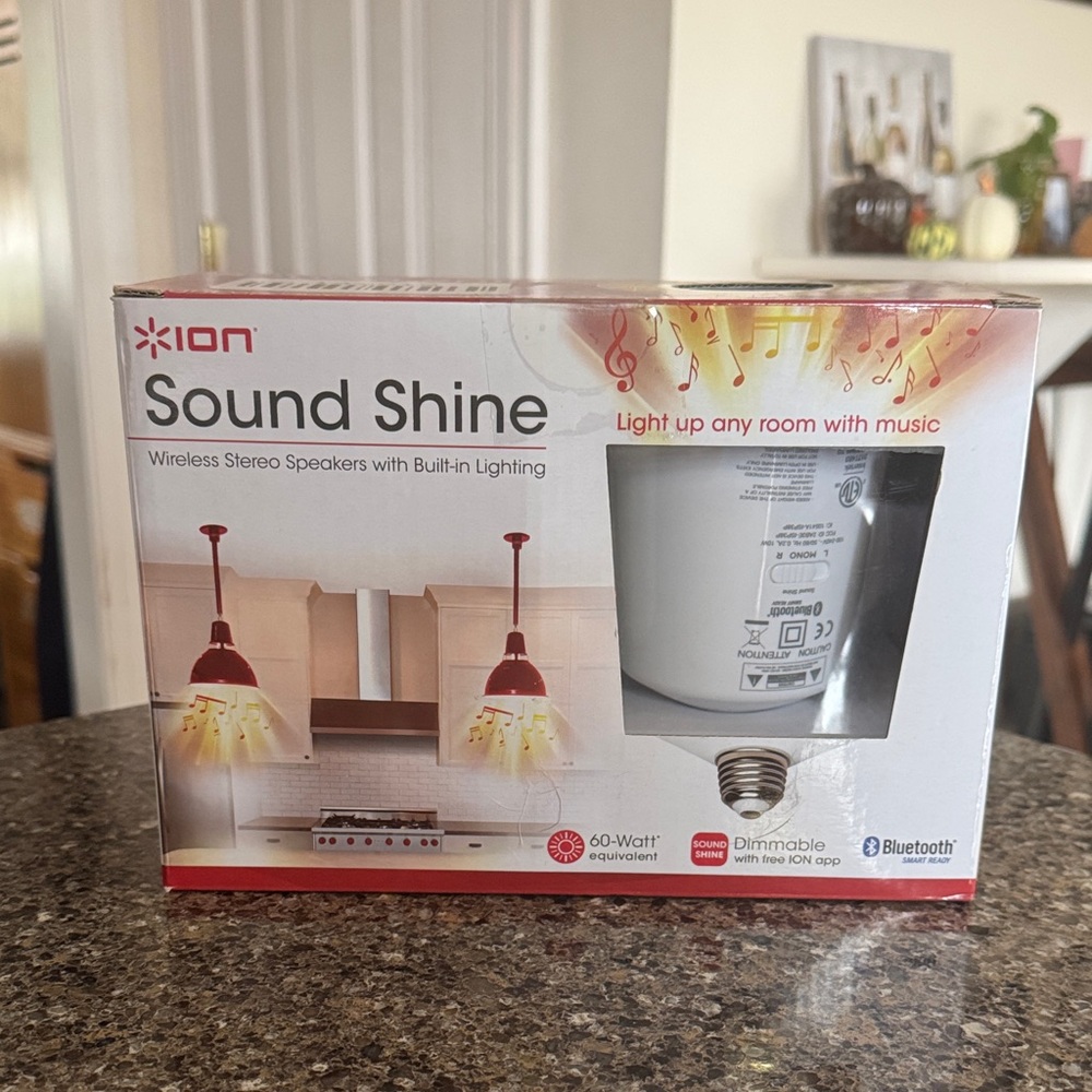 NEW Pair of ION Sound Shine Wireless Bluetooth Stereo Speakers with Lighting